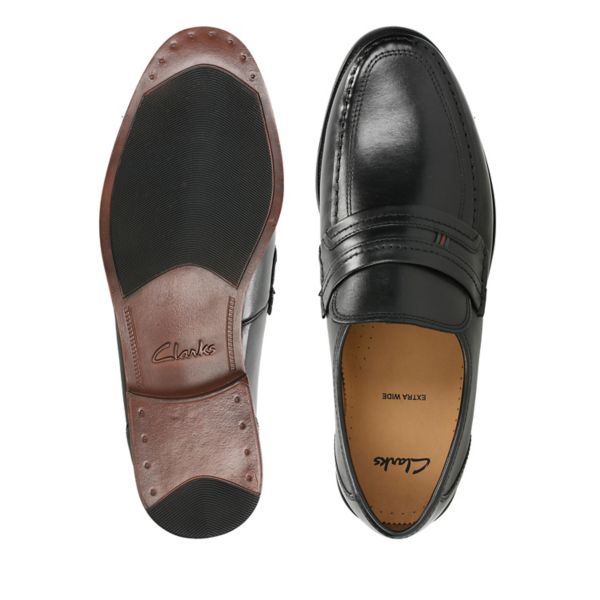 Clarks Mens Astute Drop Loafers Black | CA-5946270